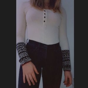 Free People thermal long sleeve top